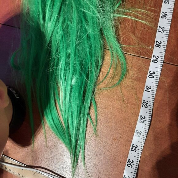 NEW ! Women Extra Long 39 Inch Wig Straight Green main image 4